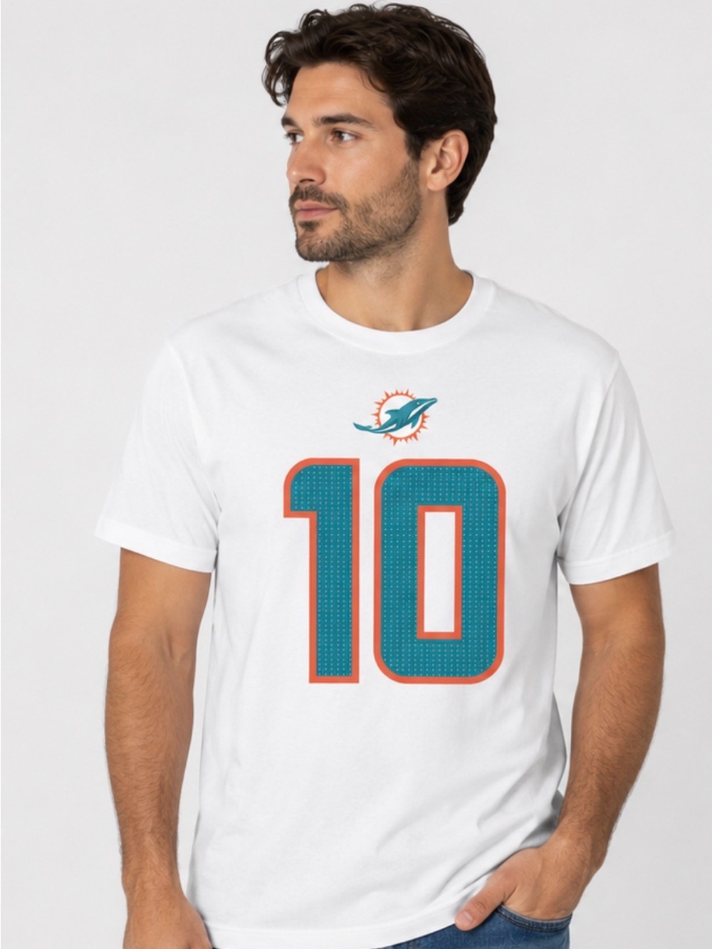 Nike Miami Dolphins Tyreek Hill #10 white T-Shirt Men’s XXL NFL New Tags